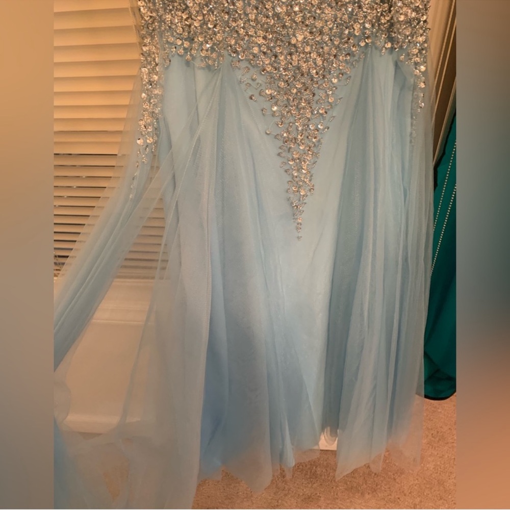 Blue and Silver Evening Gown - Picture 10 of 14